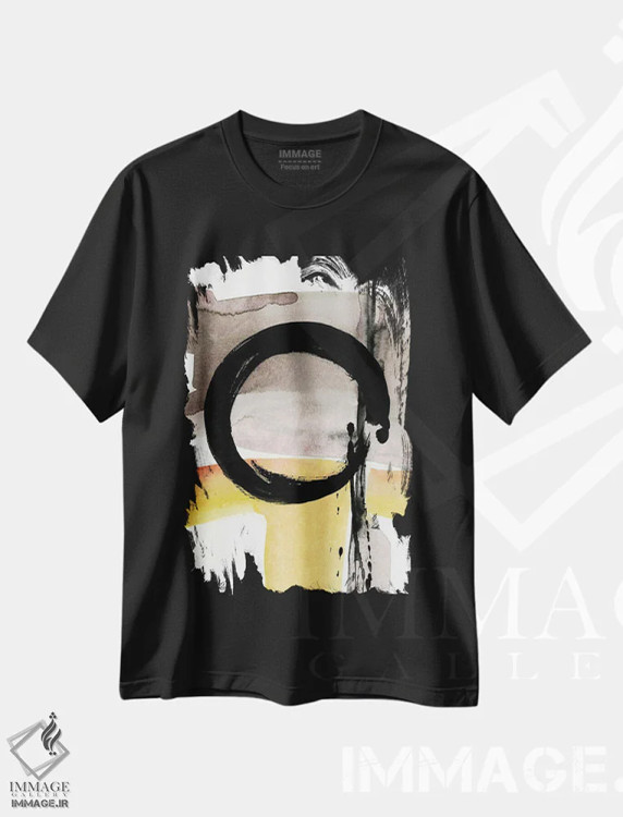 تیشرت مشکی طرح دار انتزاع انسو CIV اثر کتی مورتون استنیون | immage.ir