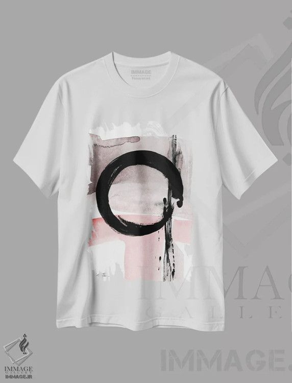 تیشرت سفید طرح دار انتزاع انسو CIV-II اثر کتی مورتون استنیون | immage.ir