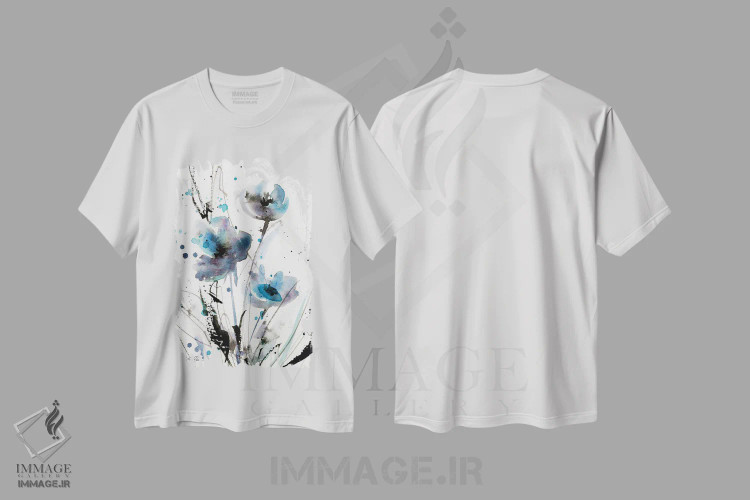 تیشرت سفید طرح دار برداشت های کوچک III، آبستره اثر کتی مورتون استنیون | immage.ir