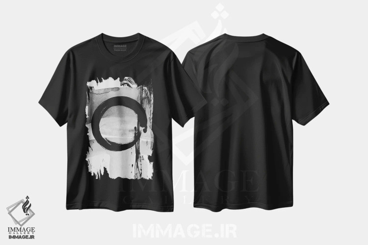تیشرت مشکی طرح دار انتزاع انسو CIV-IV اثر کتی مورتون استنیون | فروشگاه ایماژ