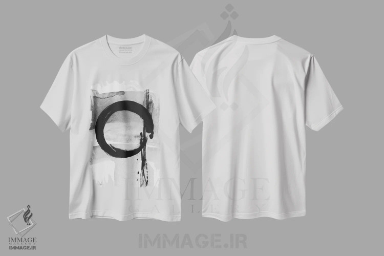 تیشرت سفید طرح دار انتزاع انسو CIV-IV اثر کتی مورتون استنیون | immage.ir