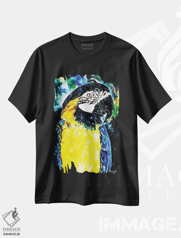 تیشرت مشکی طرح دار بابا، تزئینی اثر کتی مورتون استنیون | فروشگاه ایماژ