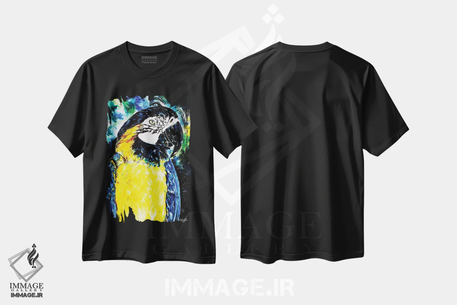 تیشرت مشکی طرح دار بابا، تزئینی اثر کتی مورتون استنیون | فروشگاه ایماژ