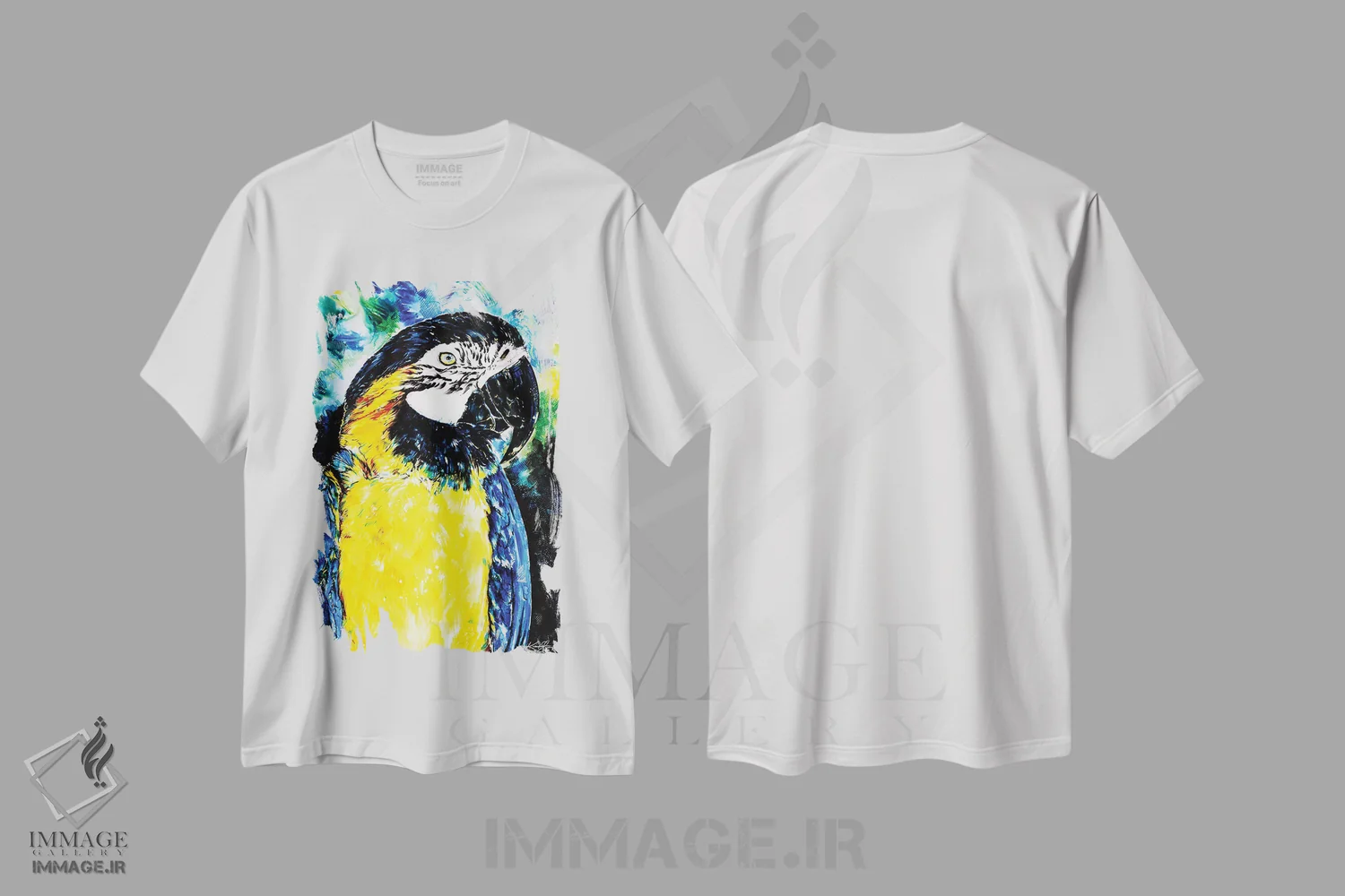 تیشرت سفید طرح دار بابا، تزئینی اثر کتی مورتون استنیون | immage.ir