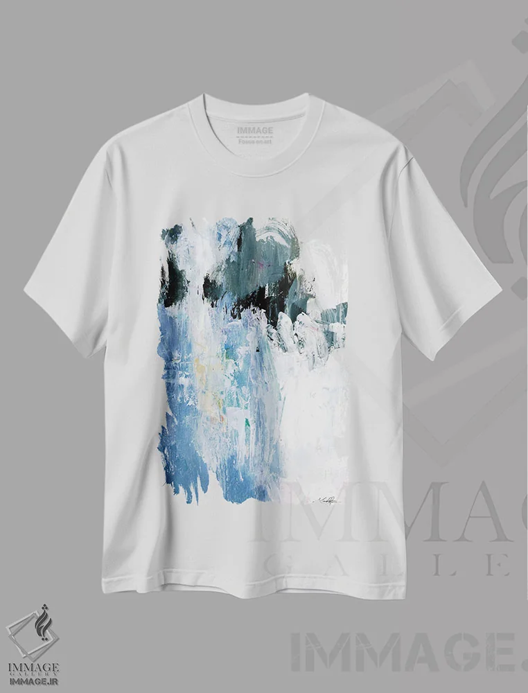 تیشرت سفید طرح دار گام آرامش چهل وششم اثر کتی مورتون استنیون | immage.ir