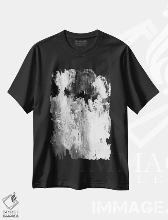 تیشرت مشکی طرح دار گام آرامش چهل وششم-دوم اثر کتی مورتون استنیون | فروشگاه ایماژ