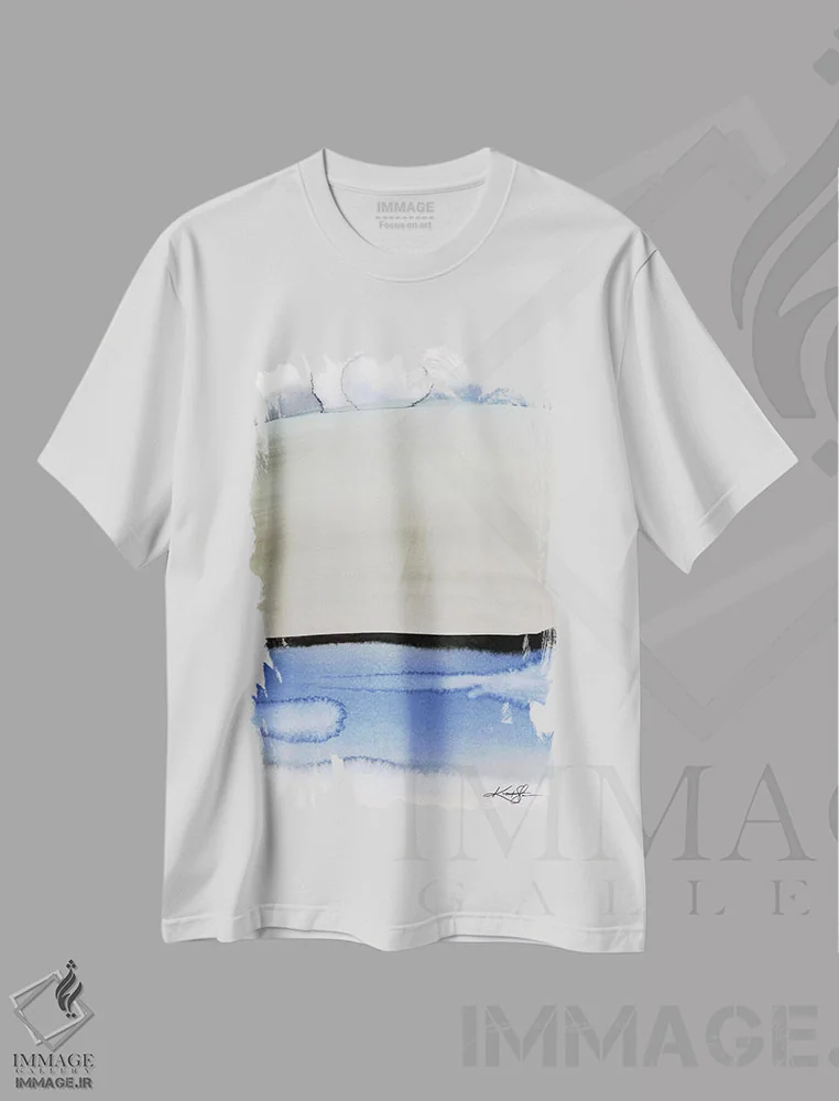 تیشرت سفید طرح دار لحظات آرامش بخش بیستم اثر کتی مورتون استنیون | فروشگاه ایماژ