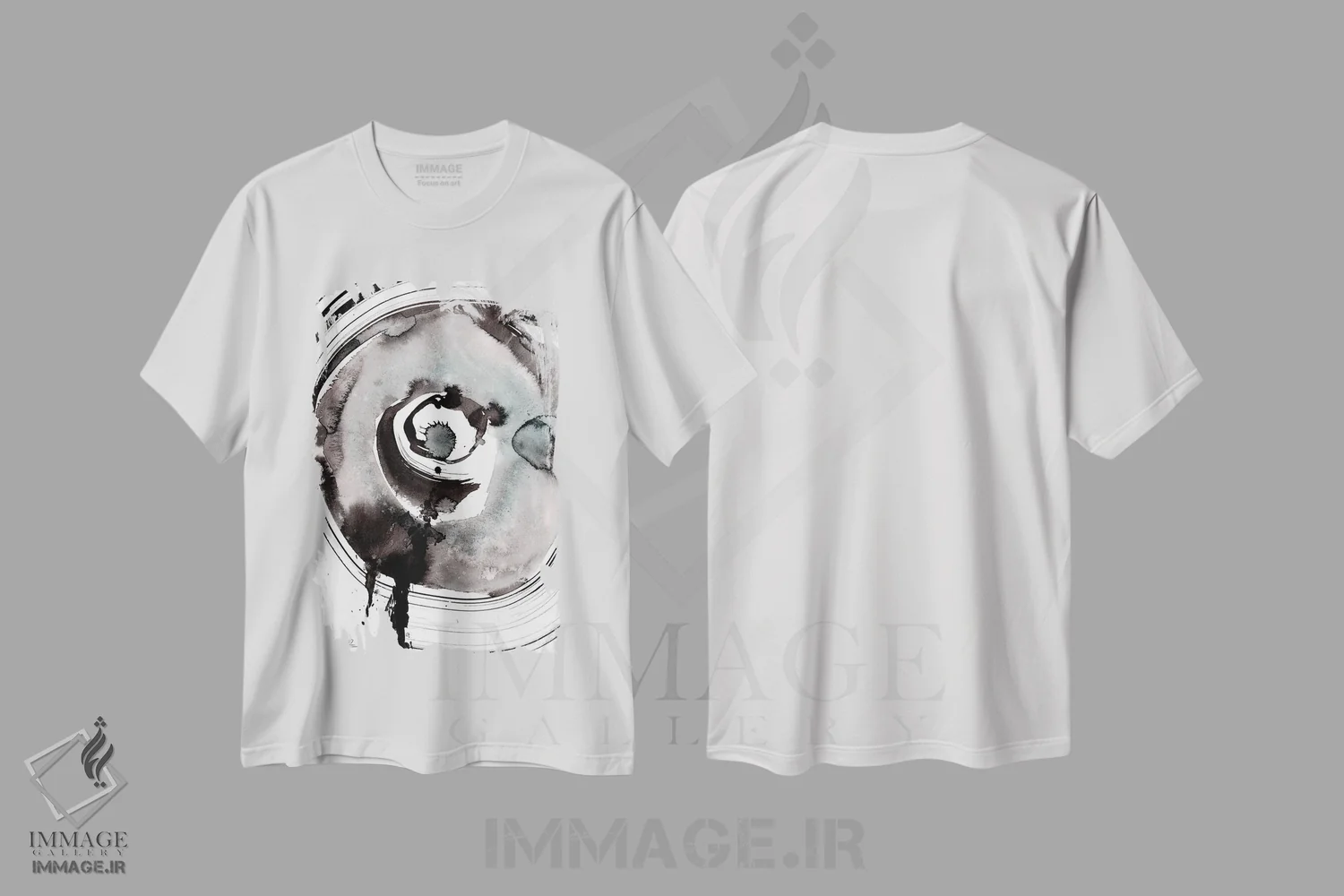تیشرت سفید طرح دار سفرهای انتزاعی بیست ودوم-دوم اثر کتی مورتون استنیون | فروشگاه ایماژ