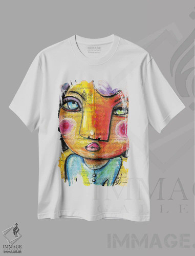 تیشرت سفید طرح دار احساس زیبایی شماره ۱، دکور معاصر اثر کتی مورتون استنیون | فروشگاه ایماژ