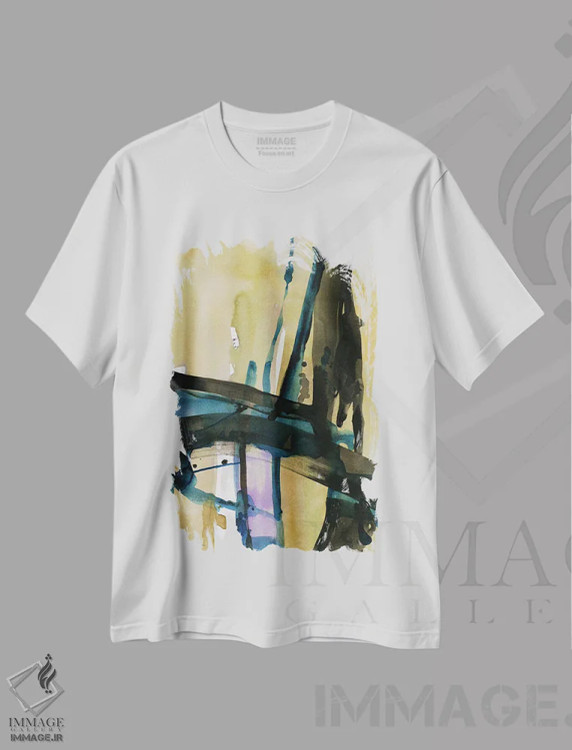 تیشرت سفید طرح دار رقص قلم ۱۰۶ اثر کتی مورتون استنیون | immage.ir
