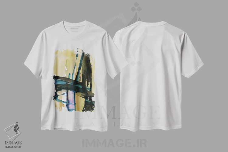تیشرت سفید طرح دار رقص قلم ۱۰۶ اثر کتی مورتون استنیون | immage.ir