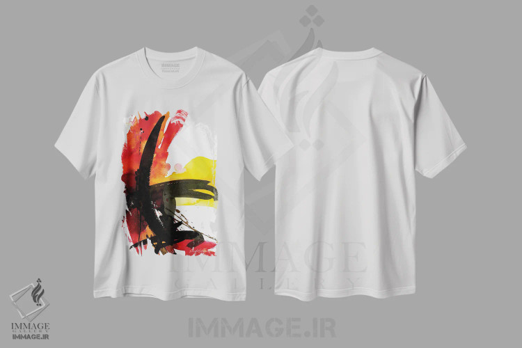 تیشرت سفید طرح دار احساسات انتزاعی XVII اثر کتی مورتون استنیون | immage.ir