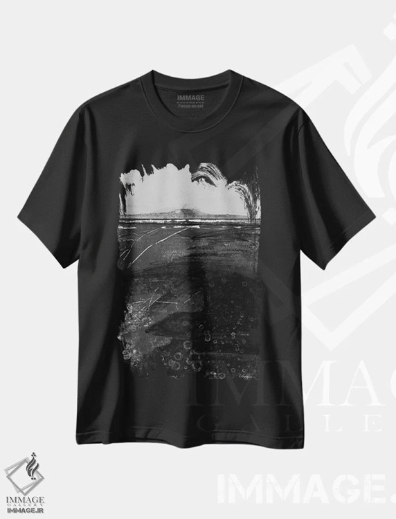 تیشرت مشکی طرح دار گذر زمان XII-II اثر کتی مورتون استنیون | فروشگاه ایماژ