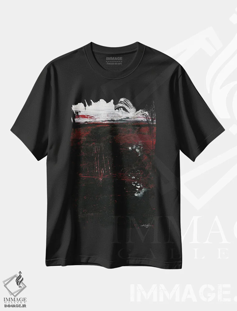 تیشرت مشکی طرح دار گذر زمان XV اثر کتی مورتون استنیون | immage.ir