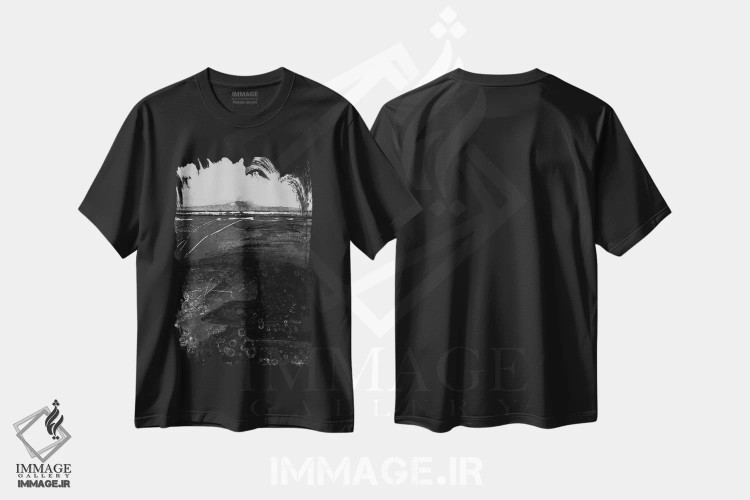 تیشرت مشکی طرح دار گذر زمان XII-II اثر کتی مورتون استنیون | فروشگاه ایماژ