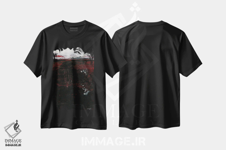 تیشرت مشکی طرح دار گذر زمان XV اثر کتی مورتون استنیون | immage.ir