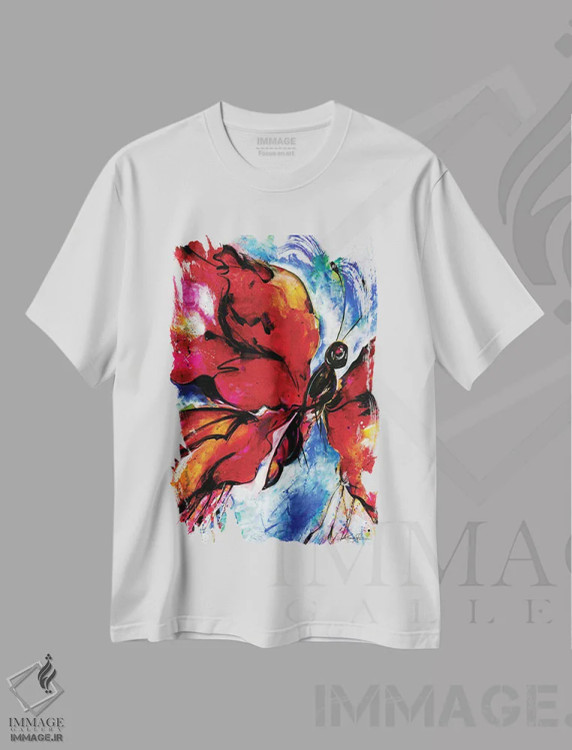 تیشرت سفید طرح دار شور و شعف شماره ۱، دکور معاصر اثر کتی مورتون استنیون | immage.ir