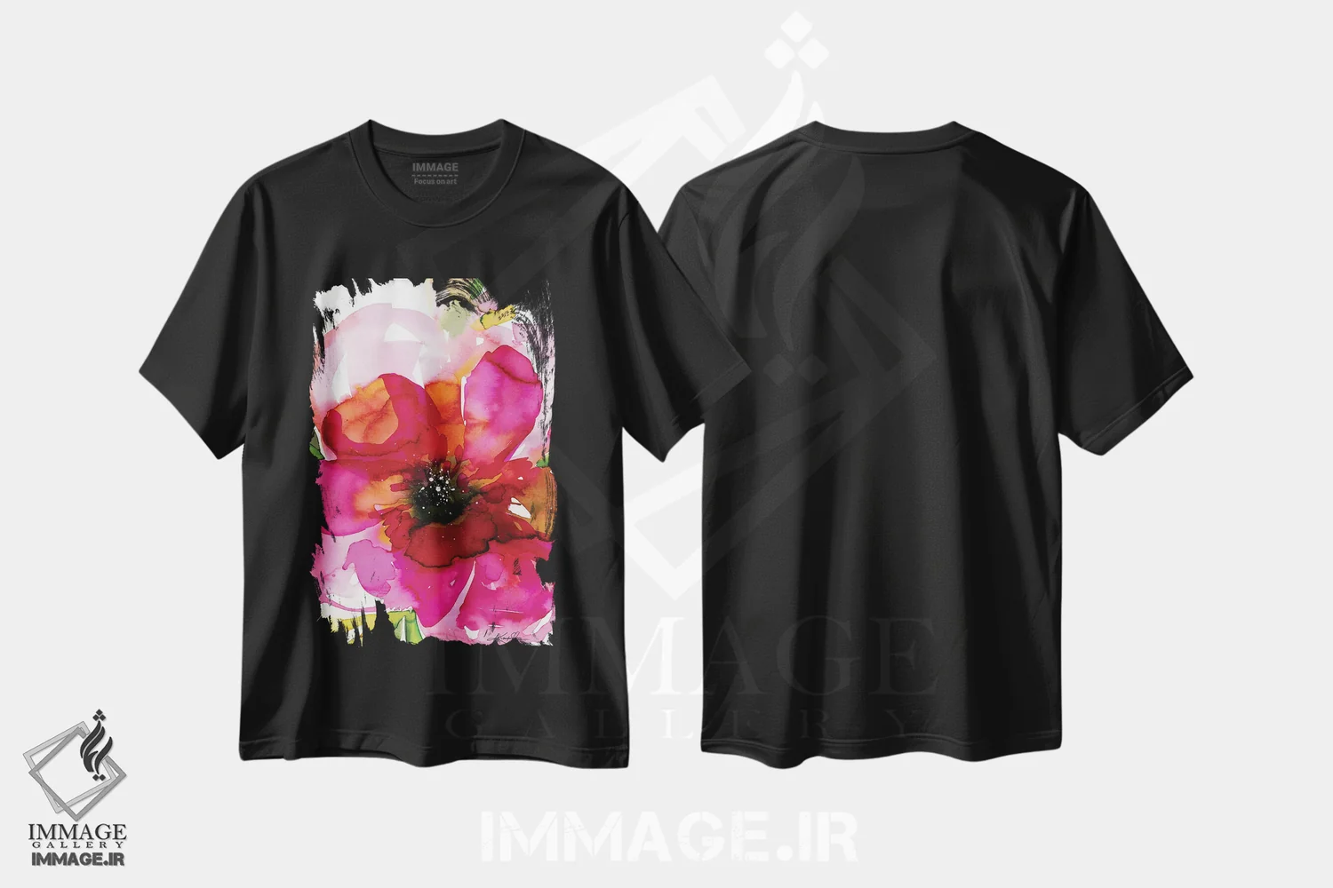 تیشرت مشکی طرح دار افسون گل ها یک، دکور معاصر اثر کتی مورتون استنیون | immage.ir