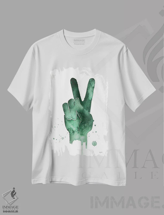 تیشرت سفید طرح دار صلح، تزئینی اثر کلسی مک نت | فروشگاه ایماژ