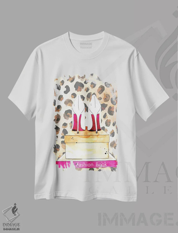 تیشرت سفید طرح دار انجمن جعبه کفش، تزئینی اثر کلسی مک نت | فروشگاه ایماژ