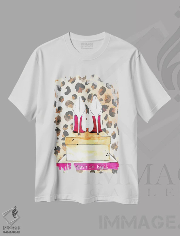 تیشرت سفید طرح دار انجمن جعبه کفش، تزئینی اثر کلسی مک نت | فروشگاه ایماژ