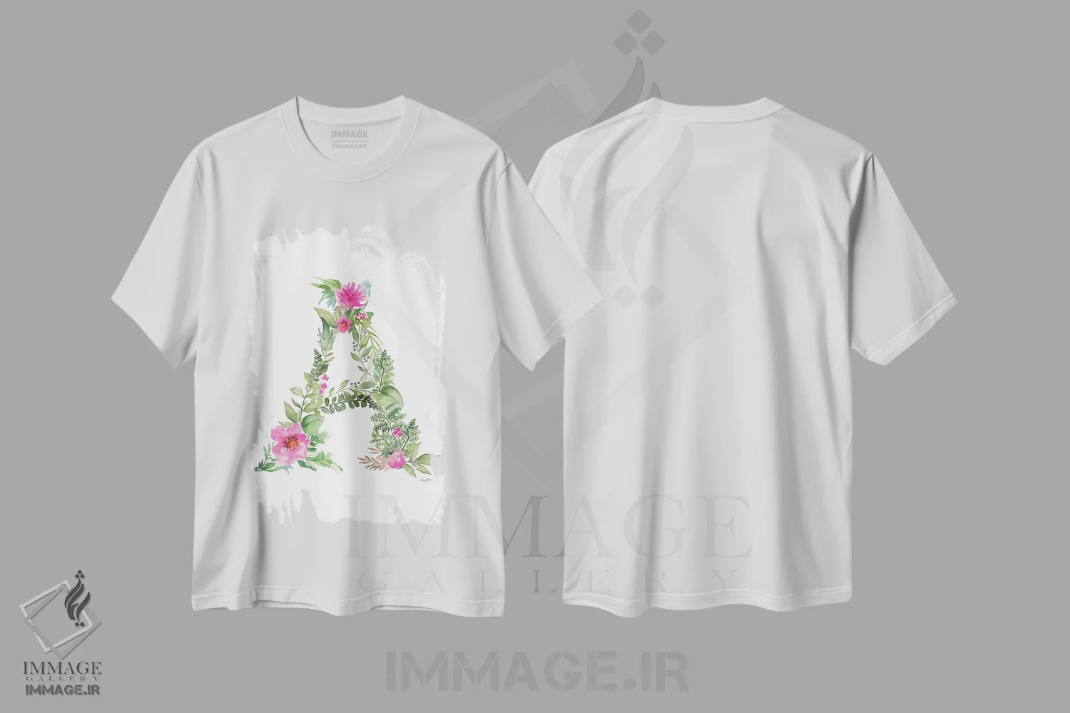 تیشرت سفید طرح دار حرف A گیاهی، تزئینی اثر کلسی مک نت | immage.ir