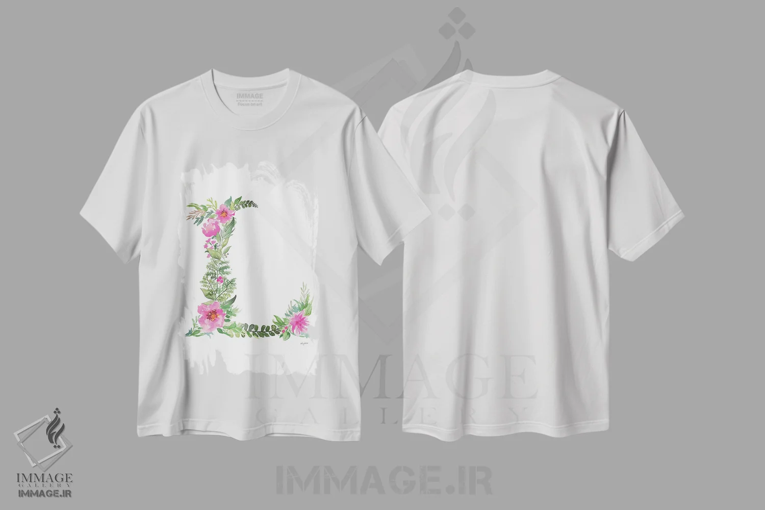 تیشرت سفید طرح دار حرف L گیاهی، تزئینی اثر کلسی مک نت | immage.ir