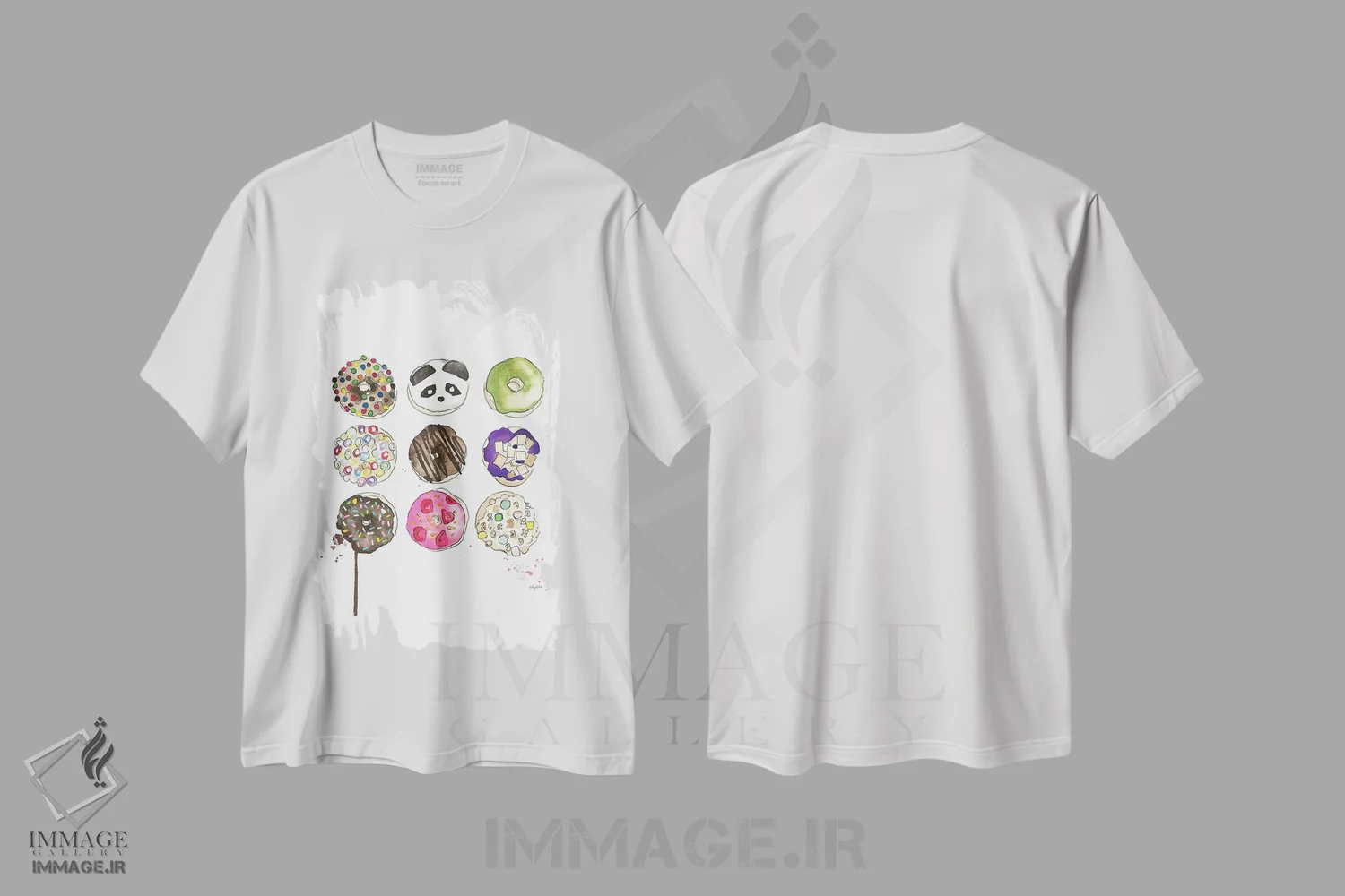 تیشرت سفید طرح دار پیراشکی ها، تزئینی اثر کلسی مک نت | فروشگاه ایماژ