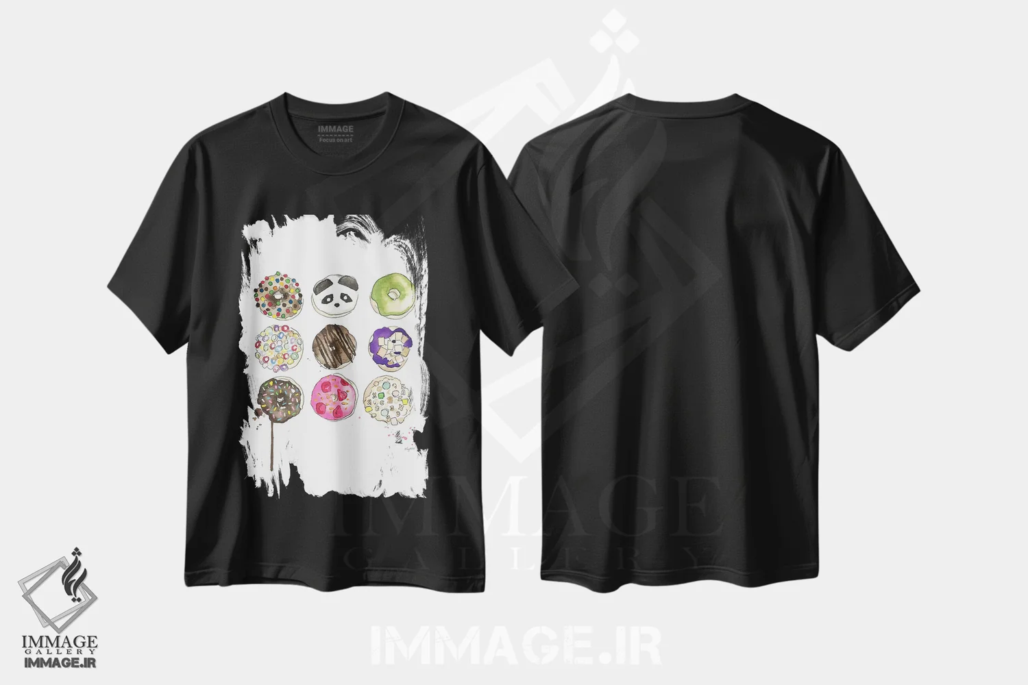 تیشرت مشکی طرح دار پیراشکی ها، تزئینی اثر کلسی مک نت | immage.ir