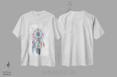 تیشرت سفید طرح دار دست ساز رویاگیر IX، دکور بوهمی اثر کلسی مک نت | immage.ir