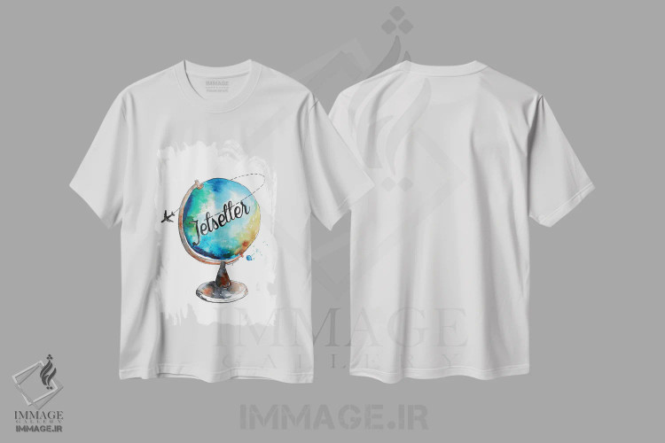 تیشرت سفید طرح دار اهل سفر، تزئینی اثر کلسی مک نت | immage.ir