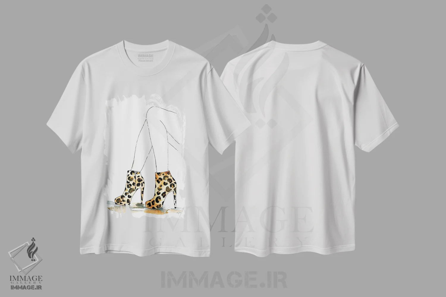 تیشرت سفید طرح دار بوتی پلنگی، تزئینی اثر کلسی مک نت | فروشگاه ایماژ