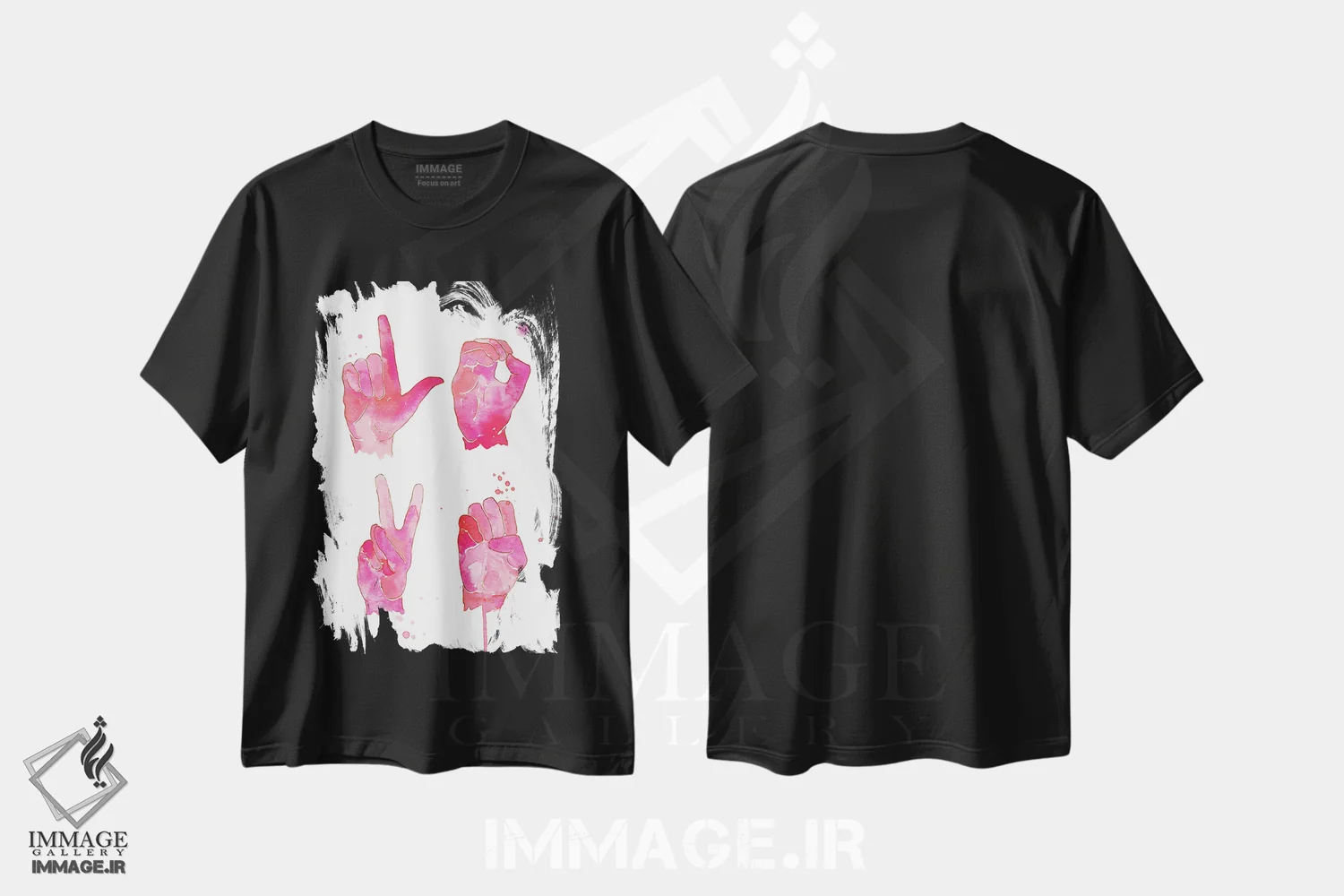 تیشرت مشکی طرح دار علامت عشق، تزئینی اثر کلسی مک نت | immage.ir