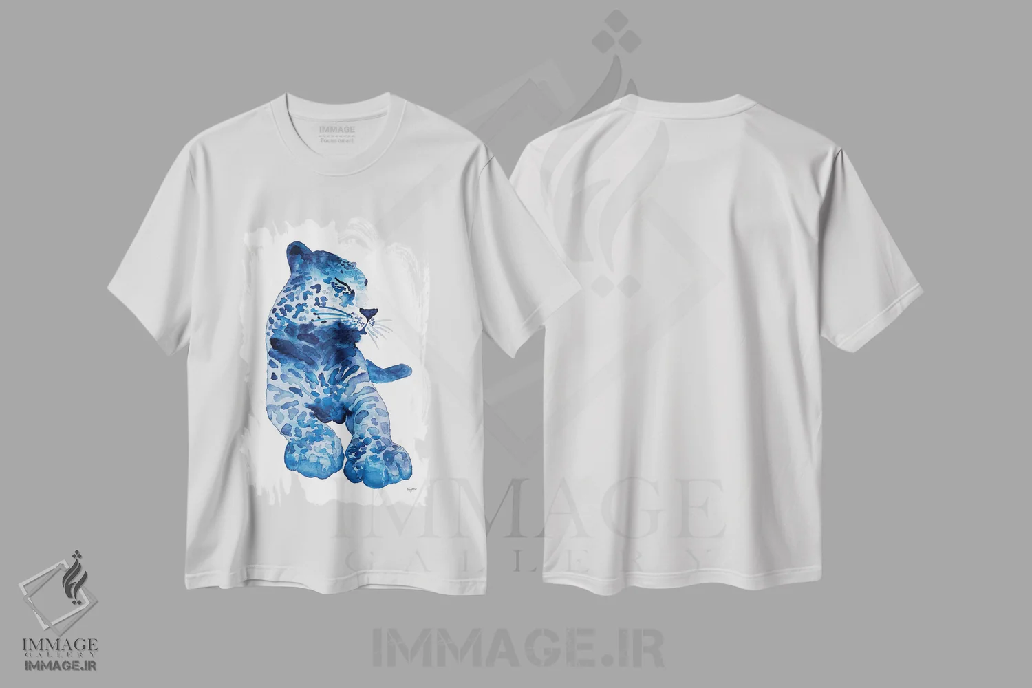 تیشرت سفید طرح دار پلنگ دوست داشتنی، تزئینی اثر کلسی مک نت | فروشگاه ایماژ