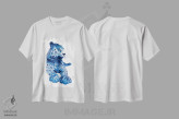 تیشرت سفید طرح دار پلنگ دوست داشتنی، تزئینی اثر کلسی مک نت | فروشگاه ایماژ