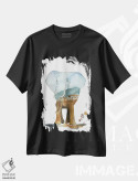 تیشرت مشکی طرح دار فیل طبیعت، تزئینی اثر کلسی مک نت | فروشگاه ایماژ