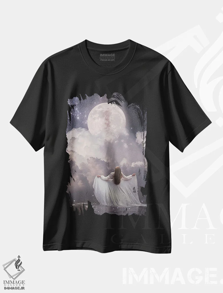 تیشرت مشکی طرح دار فصل سرطان، عکاسی ترکیبی اثر مدنایت مون ویژوالز | immage.ir
