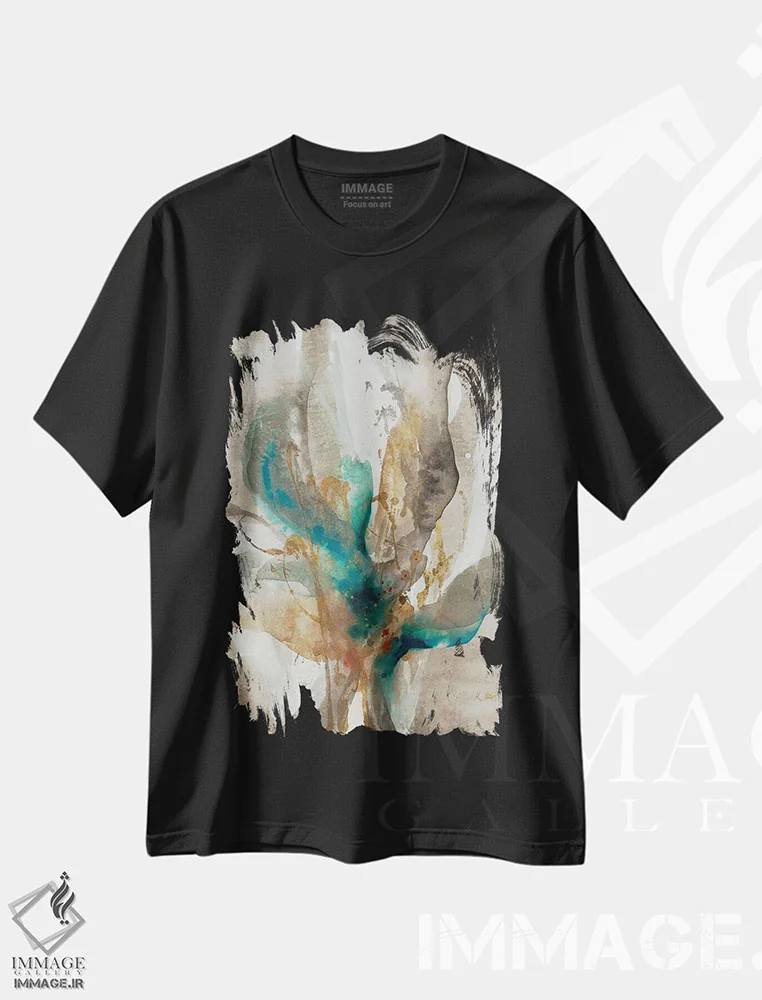 تیشرت مشکی طرح دار کالا I اثر کِی. ناری | immage.ir