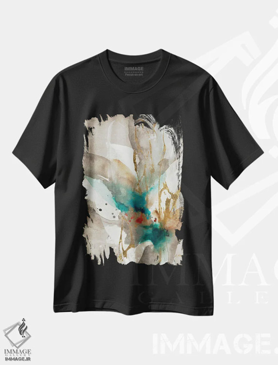 تیشرت مشکی طرح دار کالا II اثر کِی. ناری | فروشگاه ایماژ