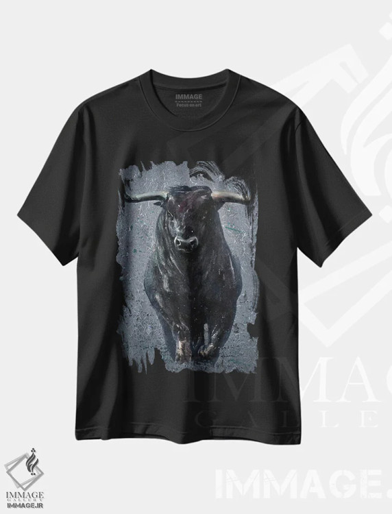 تیشرت مشکی طرح دار بوفالو، مدیوم اثر کنستانتین کالینین | immage.ir