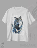 تیشرت سفید طرح دار گرگ IV، مدیوم اثر کنستانتین کالینین | فروشگاه ایماژ