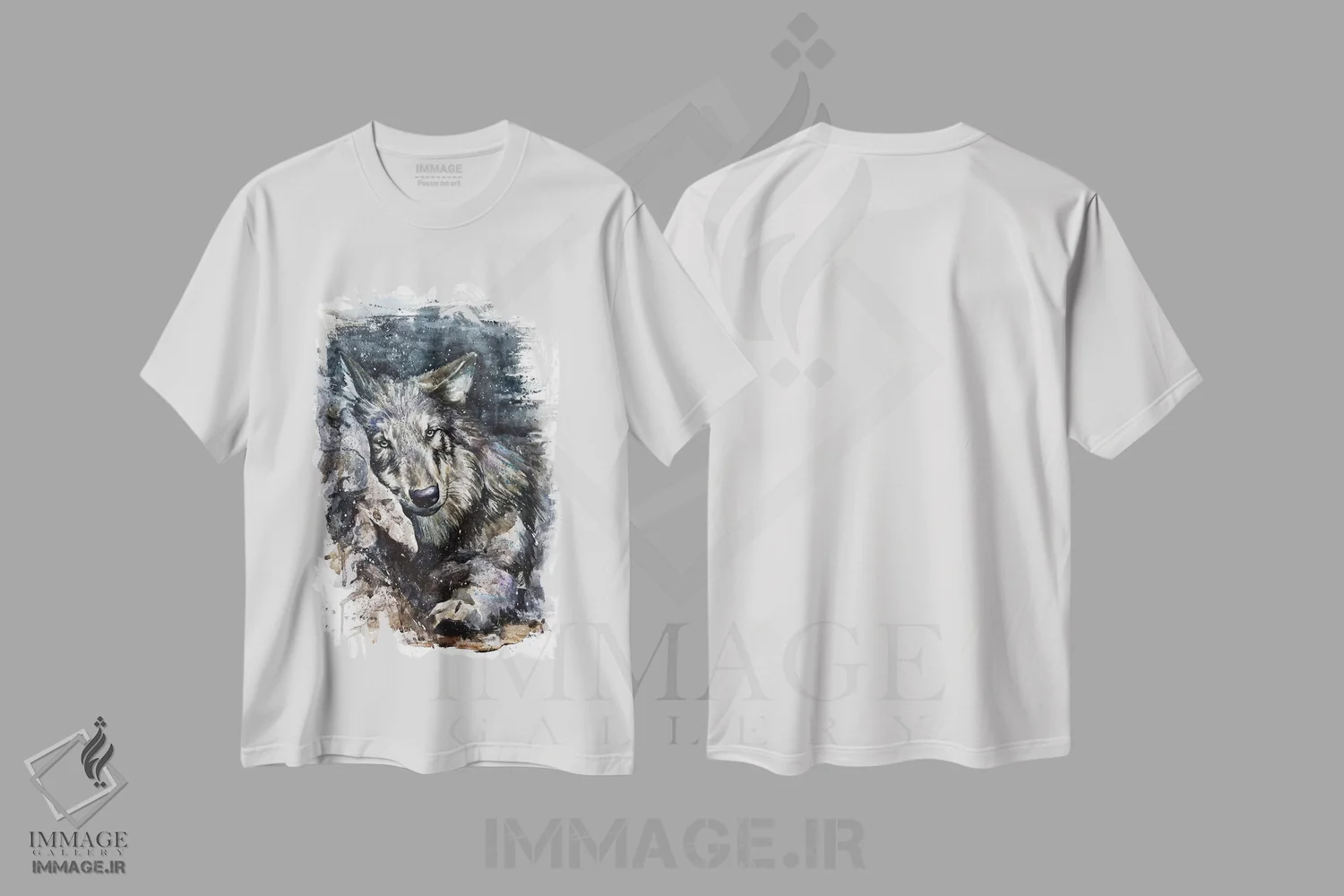 تیشرت سفید طرح دار زندگی گرگ، مدیوم اثر کنستانتین کالینین | immage.ir