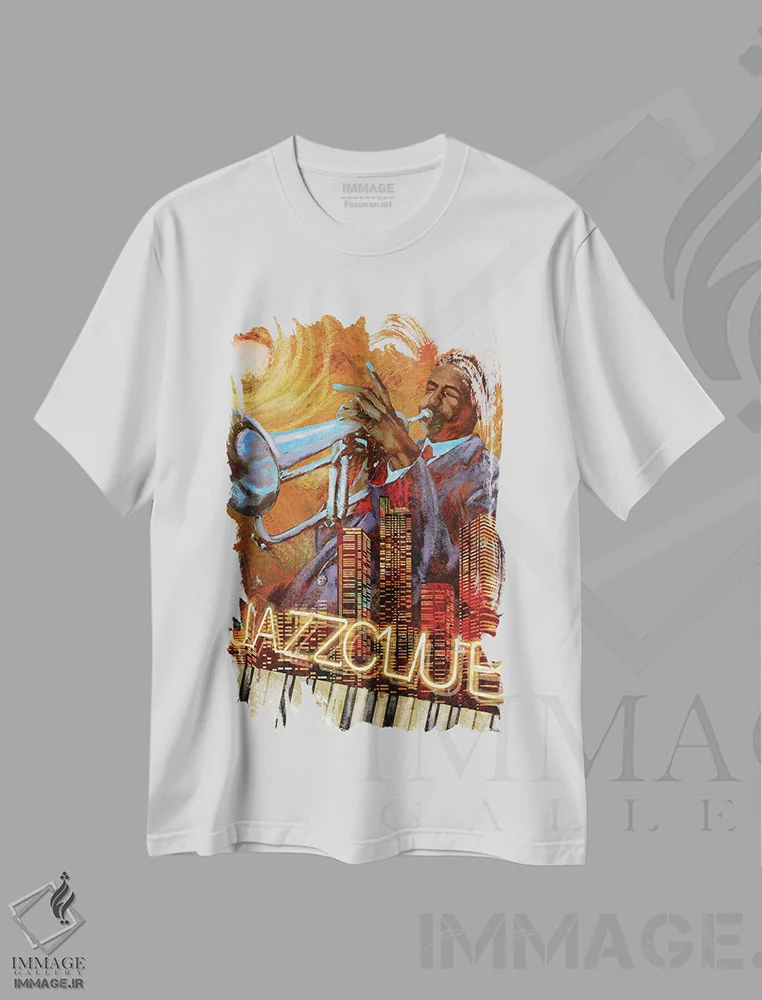 تیشرت سفید طرح دار کلوب جاز، مدیوم اثر کنراد ناتسن | immage.ir