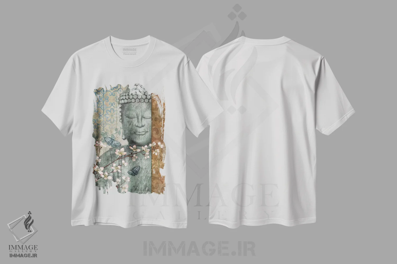 تیشرت سفید طرح دار بودا، دکور آسیایی اثر کنراد ناتسن | immage.ir