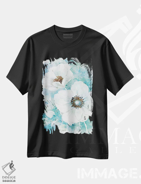 تیشرت مشکی طرح دار ساده و زیبا II، دکور معاصر اثر کنراد ناتسن | فروشگاه ایماژ