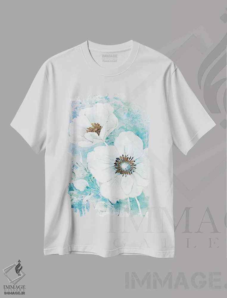تیشرت سفید طرح دار ساده و زیبا II، دکور معاصر اثر کنراد ناتسن | immage.ir