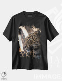 تیشرت مشکی طرح دار منظره شیر، عکاسی ترکیبی اثر میلوش کارانوویچ | فروشگاه ایماژ
