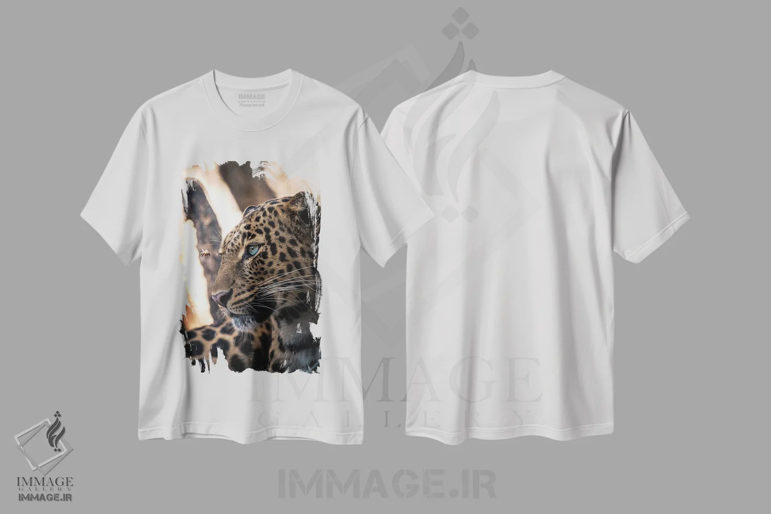 تیشرت سفید طرح دار منظره شیر، عکاسی ترکیبی اثر میلوش کارانوویچ | immage.ir