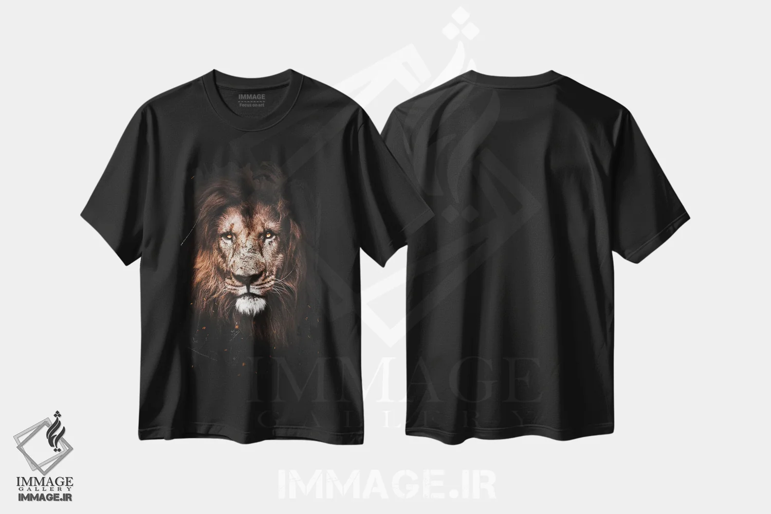 تیشرت مشکی طرح دار شیر I، عکاسی ترکیبی اثر میلوش کارانوویچ | immage.ir