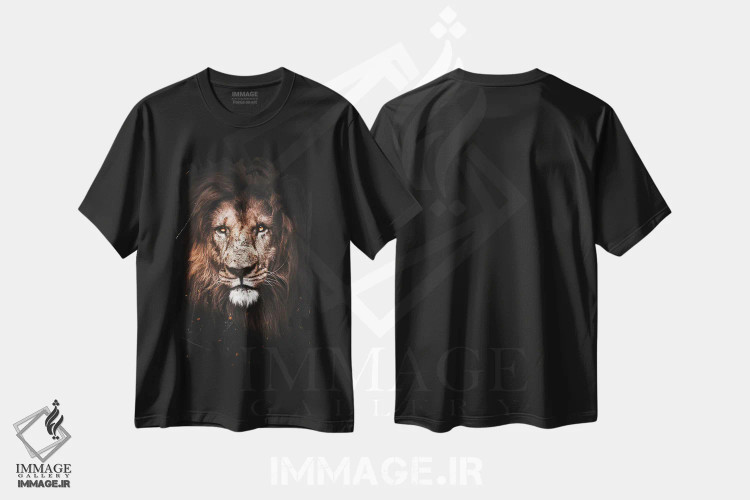 تیشرت مشکی طرح دار شیر I، عکاسی ترکیبی اثر میلوش کارانوویچ | immage.ir